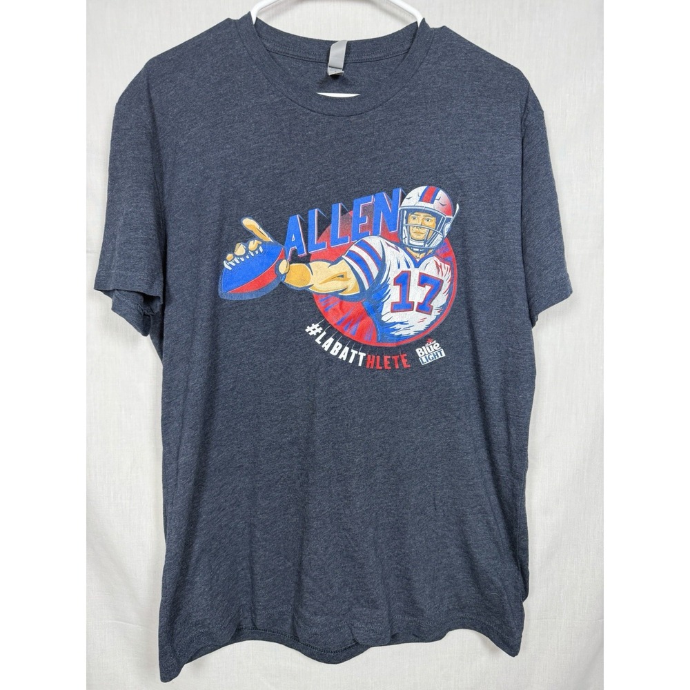 Josh Allen‎ #17 Buffalo Bills Labatt Blue Light Graphic T-Shirt Mens Large